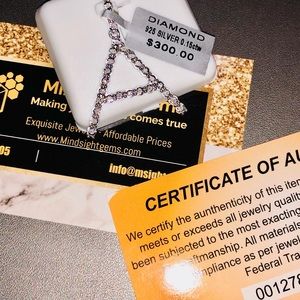 Real Diamond letter Initial A charm pendant. Not CZ not fake! BLack Friday Sale!